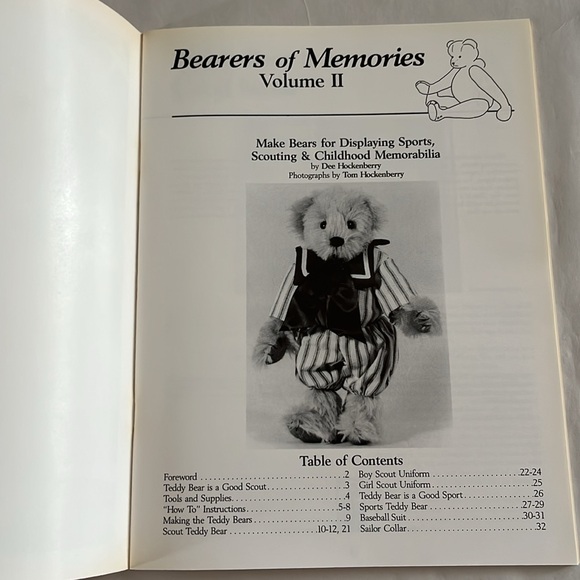 NWT Bearers of Memories Vol 2 Patterns Make Teddy Bears Scouts Baseball BOOK - Picture 4 of 17